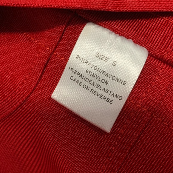 Made For LA Red Bandage Dress Size Small - Picture 4 of 5